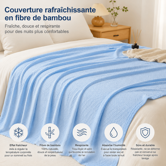 Couverture Rafraîchissante Glacy en Fibre de Bambou